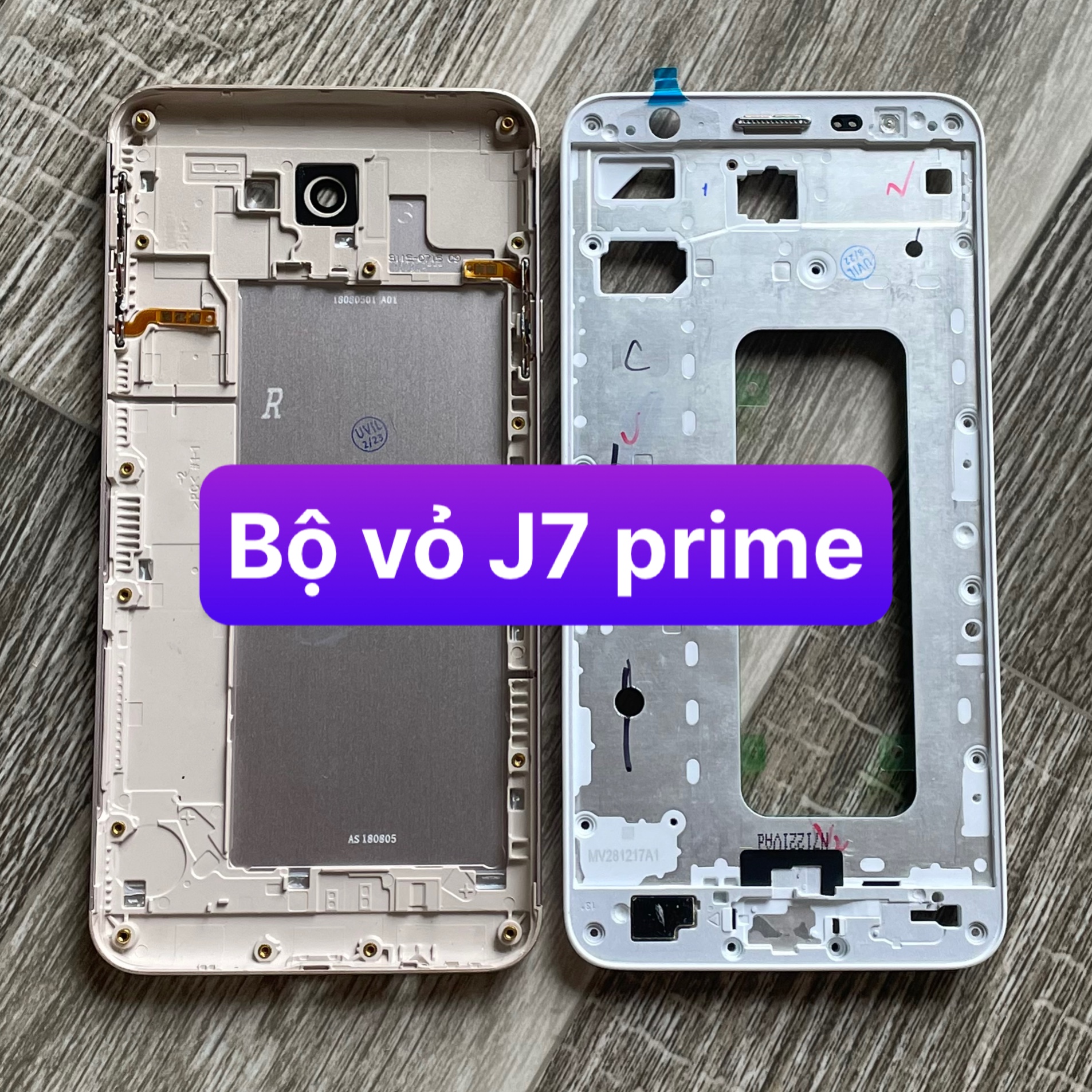 bộ xương vỏ samsung J7 prime (zin)