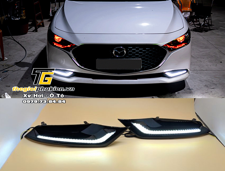 Độ led gầm daylight theo xe mazda 3 2020