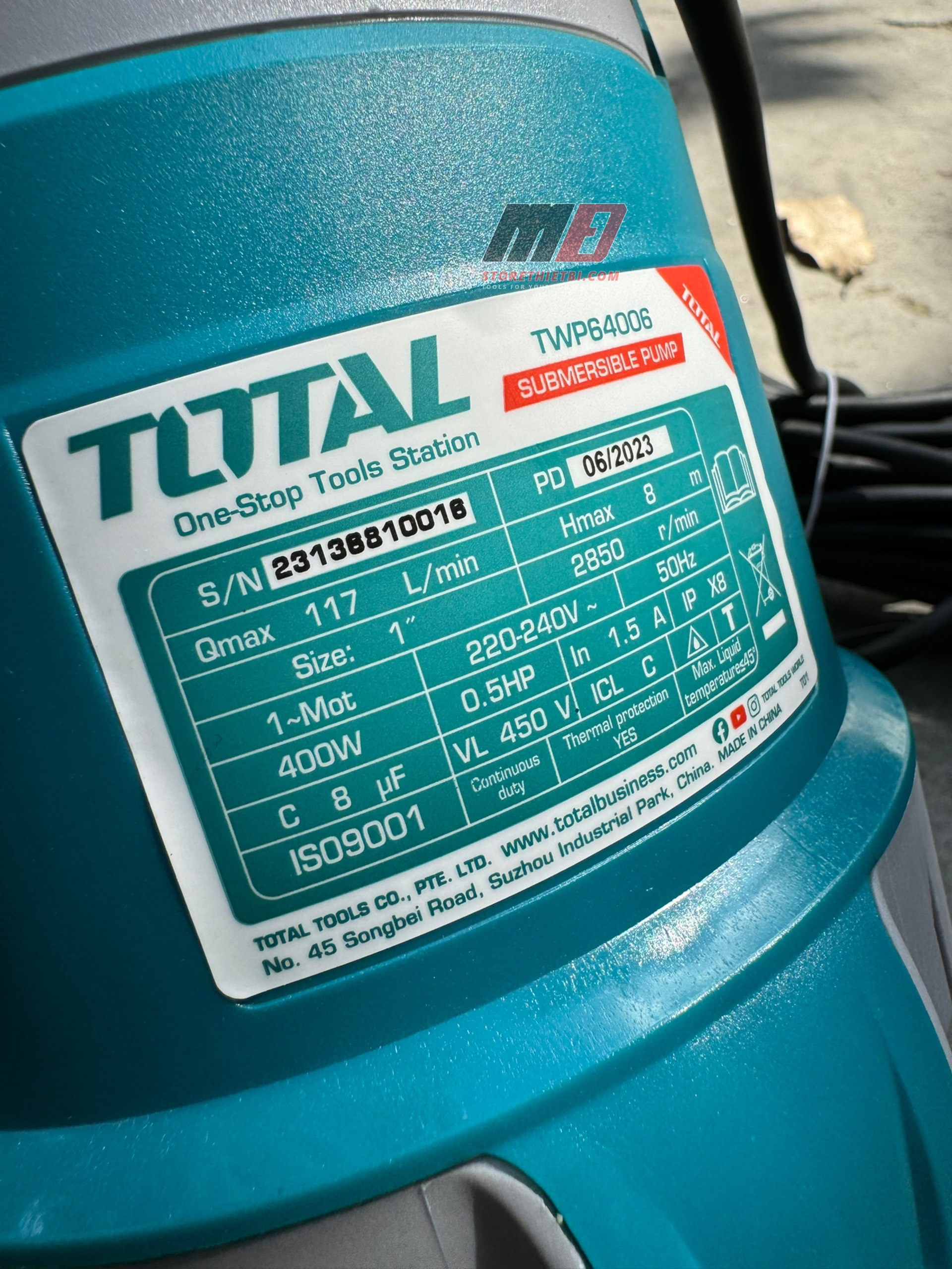 TWP64006 - Máy bơm chìm nước sạch 400W - Total