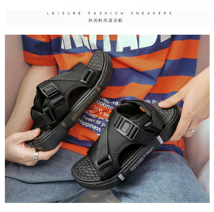 Dép sandal unisex  quai "LƯỚI” thoáng khí đi mùa hè học sinh thời trang phong cách Hàn Quốc cực TH-Shoes