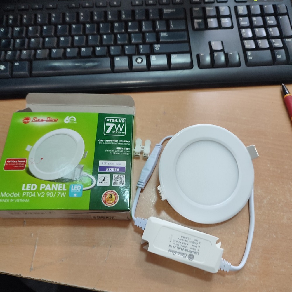 Đèn led âm trần 7W phi 90 Rạng Đông model PT04.V2 90/7W