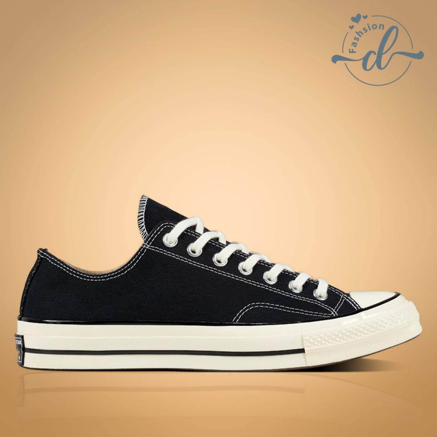 Giày sneaker Converse 1970s nam nữ cổ thấp màu đen (full box + túi converse + tất)