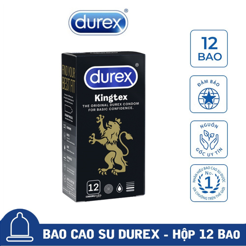 Bao cao su Durex Kingtex size cỡ nhỏ 12C   CHE TÊN SẢN PHẨM nhập khẩu