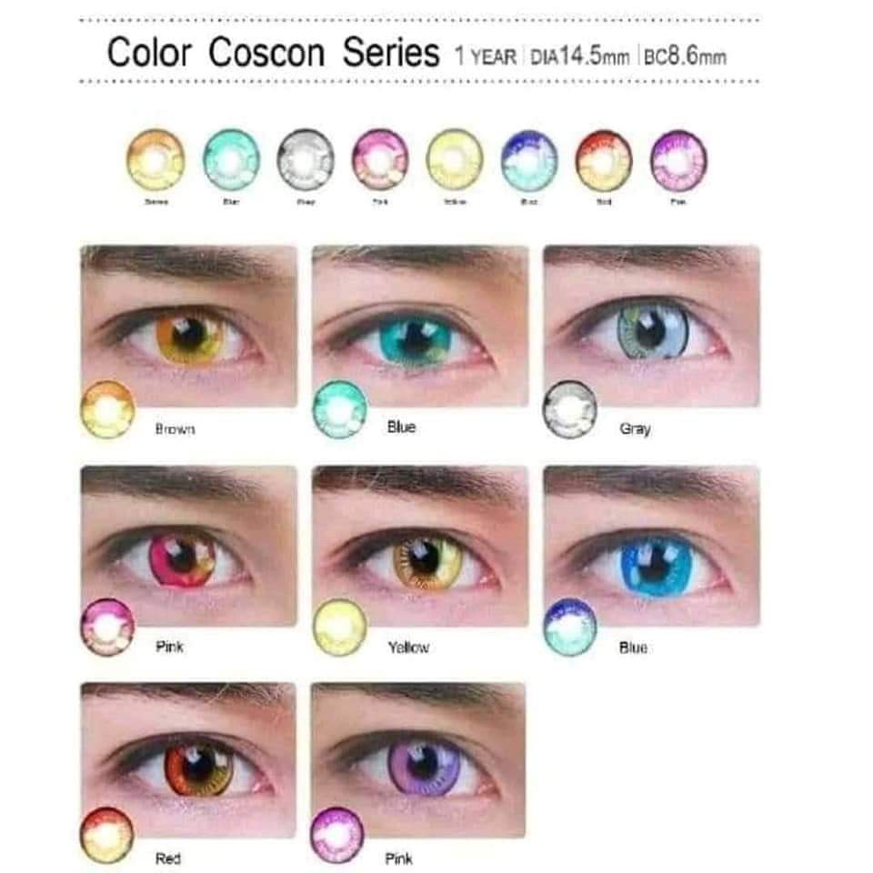 Lens Coscon Hóa Trang Nhiều Màu Nhiều Độ Cận (Có Lệch Độ & Lệch Màu)