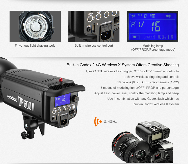 [HCM]Godox DP400 II - Đèn Godox DP400II Flash Studio - Bảo hành 12 tháng