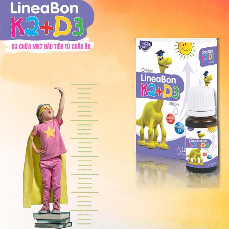 Siro tăng chiều cao Lineabon K2+D3 cho bé