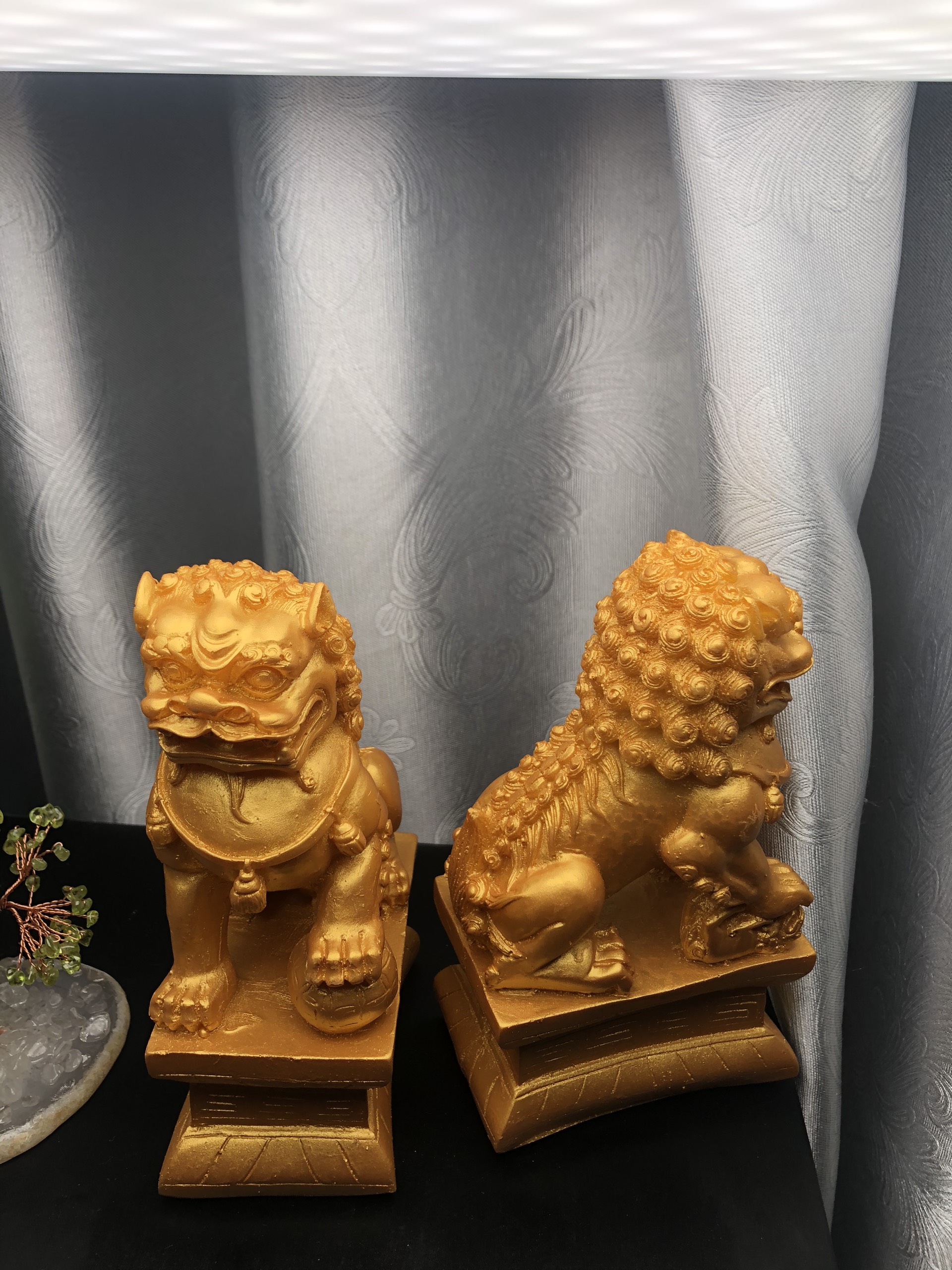 [FreeshipMAX] Cặp kỳ lân bột đá non nước cao 16,4 cm để bàn