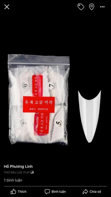 [HCM]MÓNG TIP FORM THANG - NHỌN TRONG ĐỤC