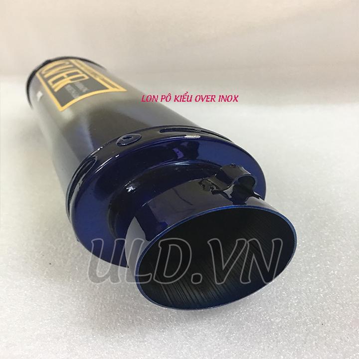 [HCM]Lon pô kiểu over inox gắn nhiều dòng xe