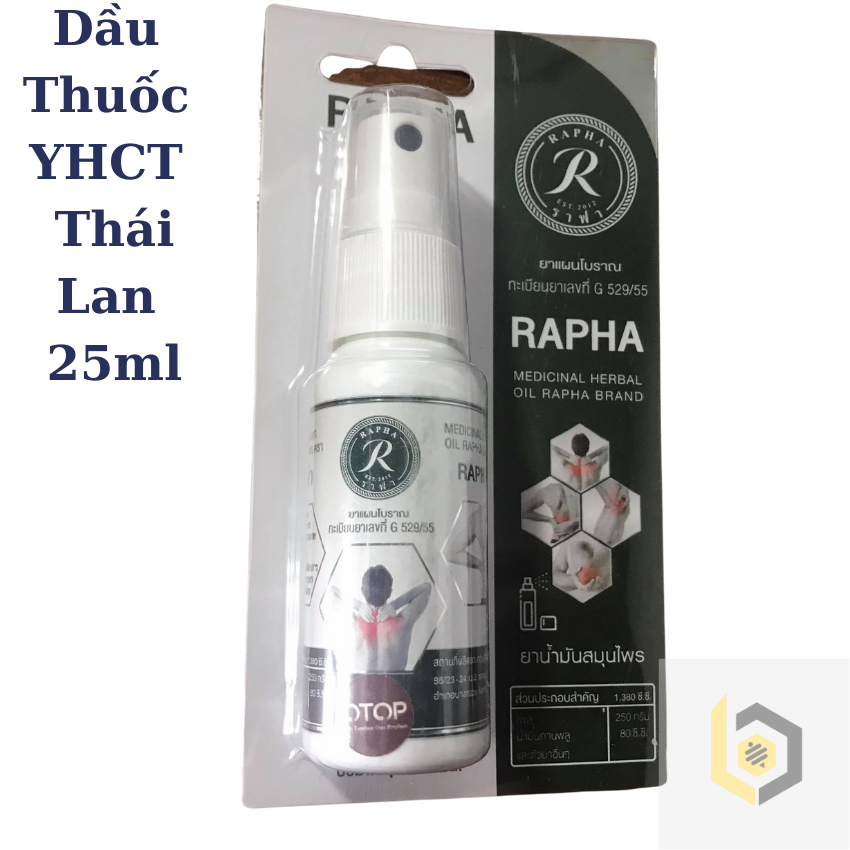 [HCM]DẦU THẢO DƯỢC RAPHA THÁI LAN 25ml (giảm đau nhức cơ-xương-khớp)
