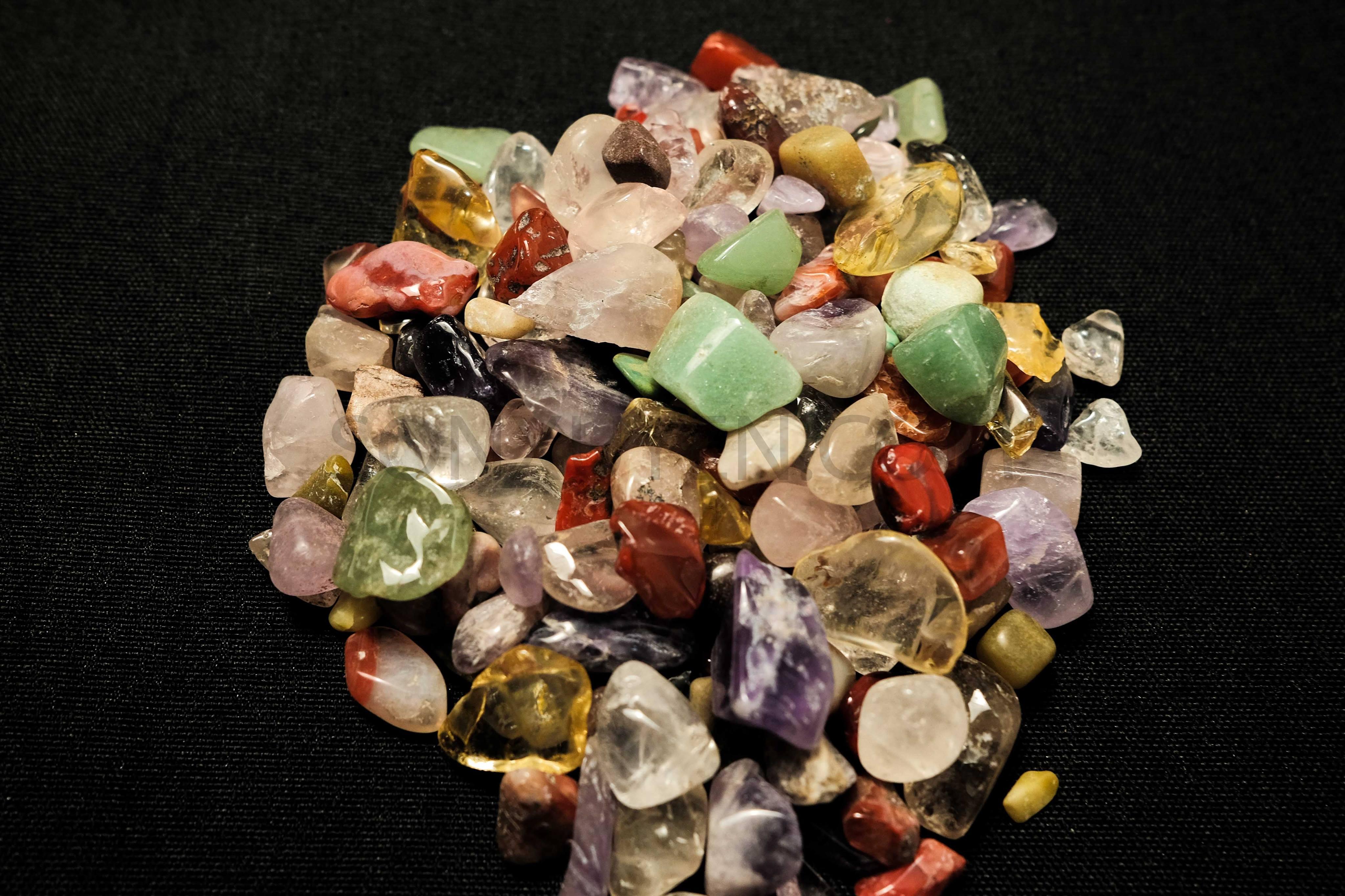 100g Thạch Anh Vụn Nhiều Màu Chuẩn Đá Tự Nhiên 100%