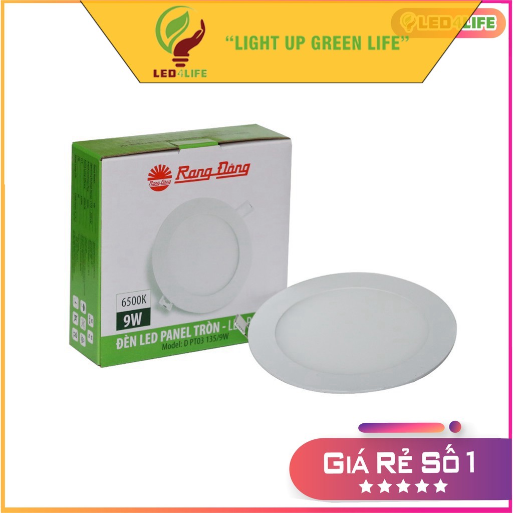 Đèn led âm trần siêu mỏng 9w rạng đông d pt03l 135/9w