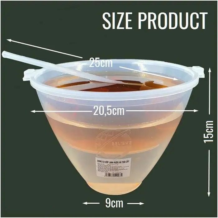 Bát ướp lạnh rượu dung tích 1,2L tặng kèm gáo múc cao cấp