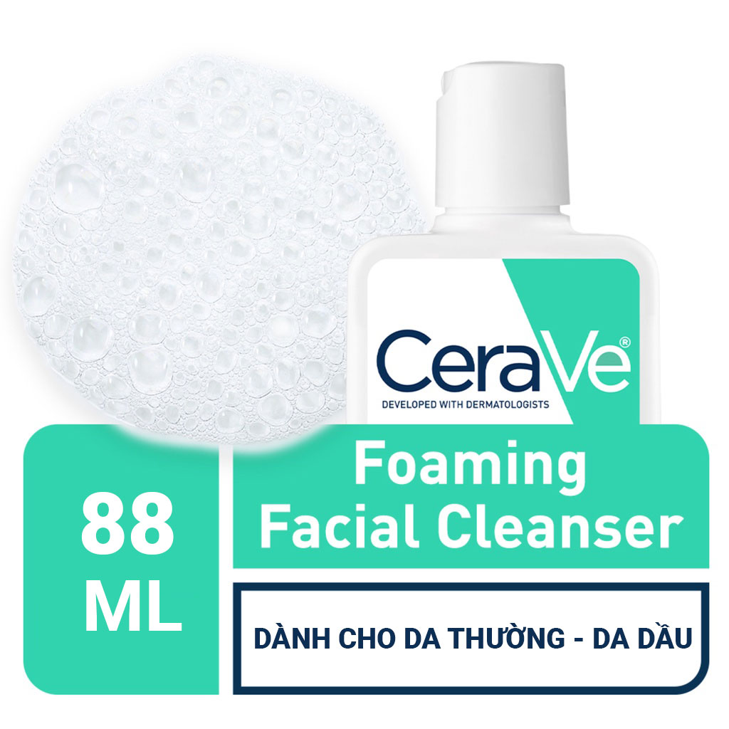 Sữa Rửa Mặt Cerave Foaming Cleanser Cho Da Thường Da Dầu