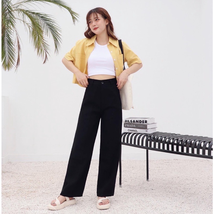 [Nhập LAZLOOK99 GIẢM 100K/500K] Quần ống rộng dáng suông dài – Straight Trousers – ufo.thebasic