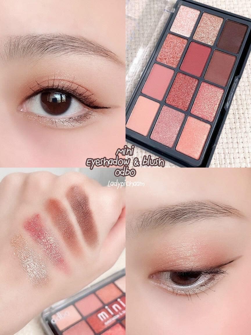 BẢNG PHẤN MẮT VÀ MÁ HỒNG 2 TẦNG ODBO MINI EYESHADOW BLUSH