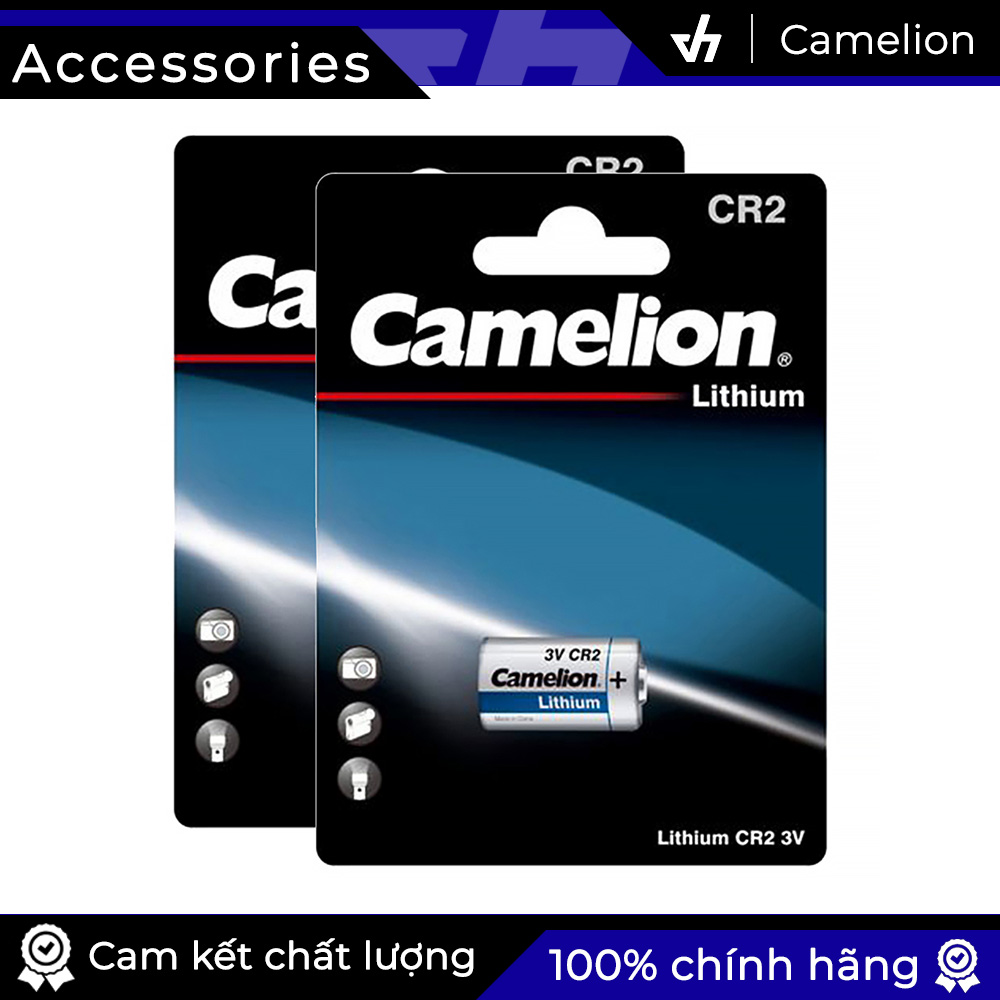 2x Pin Camelion CR2 lithium 3V - Pin dạng thỏi nhỏ