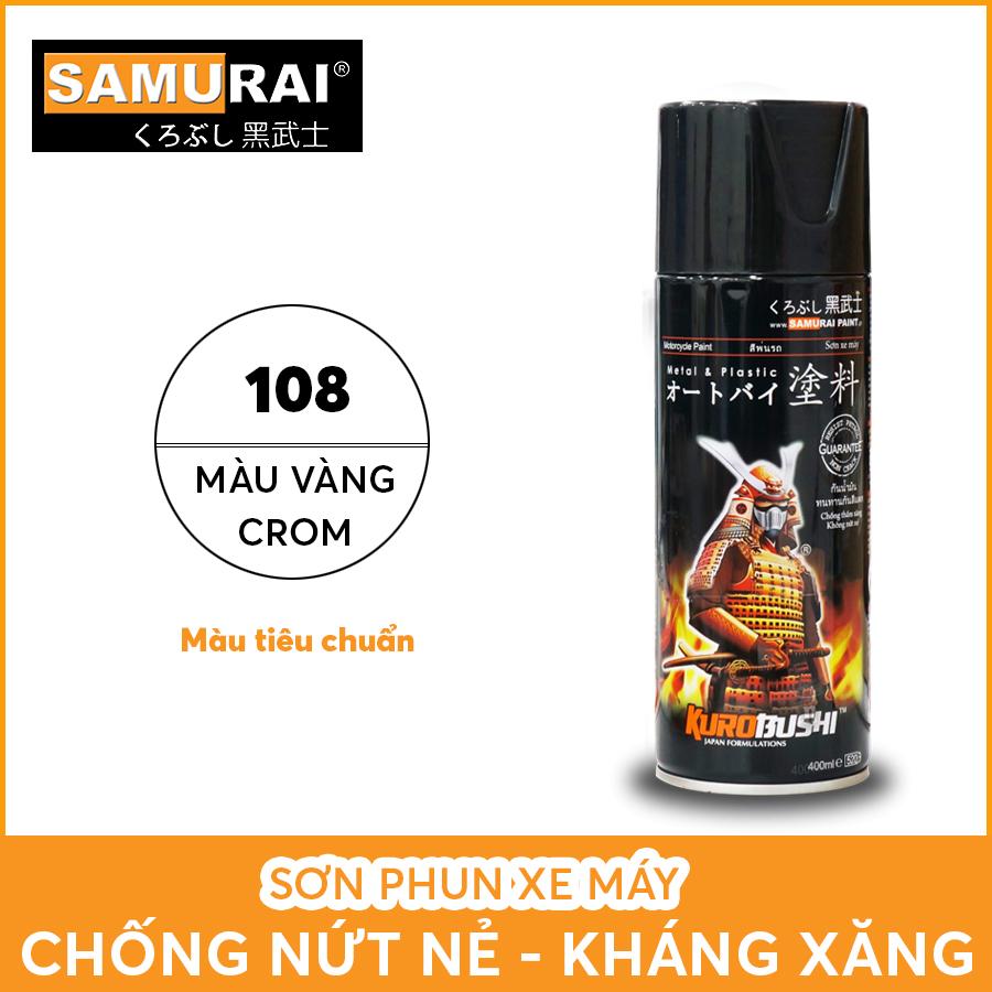 Chai sơn Samurai 108 màu vàng crom