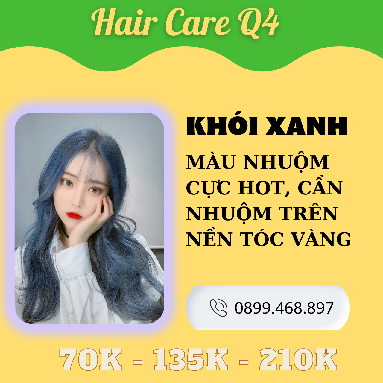 Thuốc Nhuộm Tóc Màu Xanh Khói