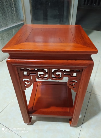 Đôn vuông gỗ lim nam phi (cao 50,60cm, mặt 30x30 cm)