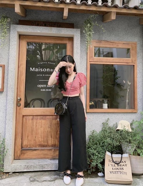 Quần Culottes Đũi Dáng Dài Siêu Hot