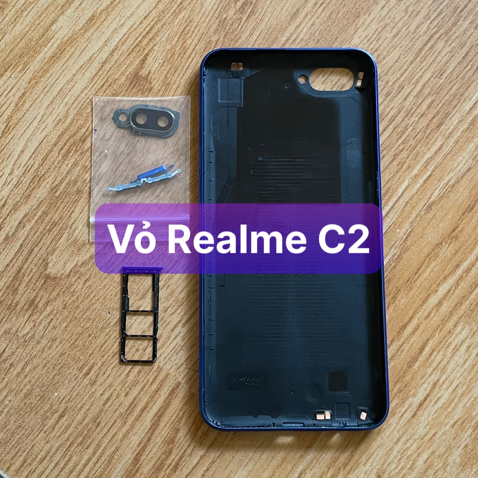 lưng vỏ Realme C2 , kèm phím,khay sim,kính camera