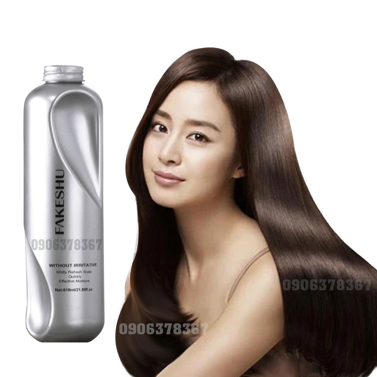Hấp tóc phủ lụa tơ tằm mềm mượt fakeshu 618ml