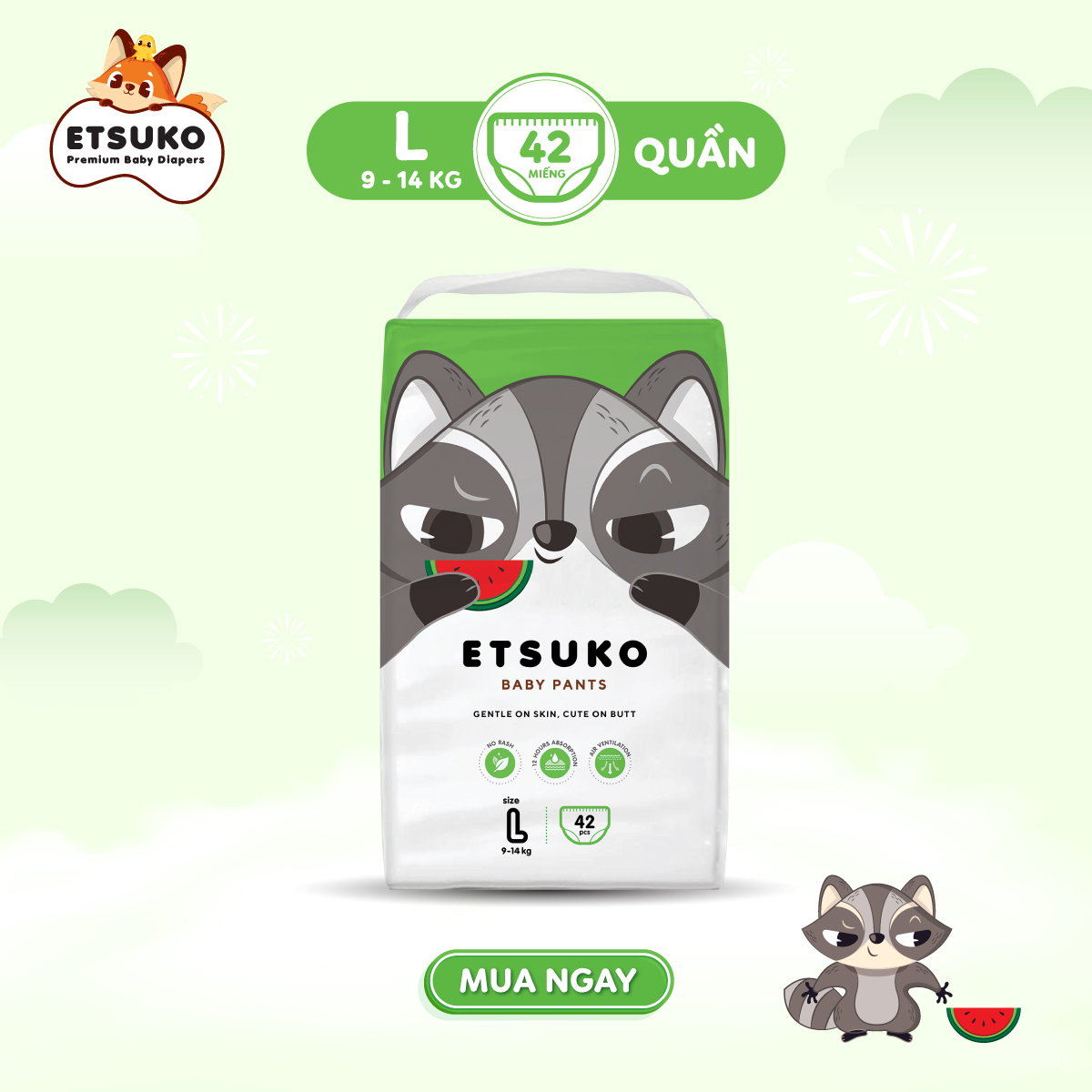 [Gift] Tã quần ETSUKO size M, L, XL, XXL
