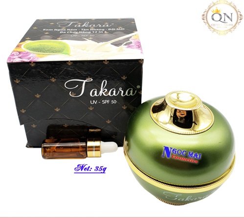 Kem Đa Chức Năng TAKARA 12 in 1 Ngừa Nám – Tàn Nhang – Đồi Mồi 35g + Tặng Sữa Rửa Mặt Takara