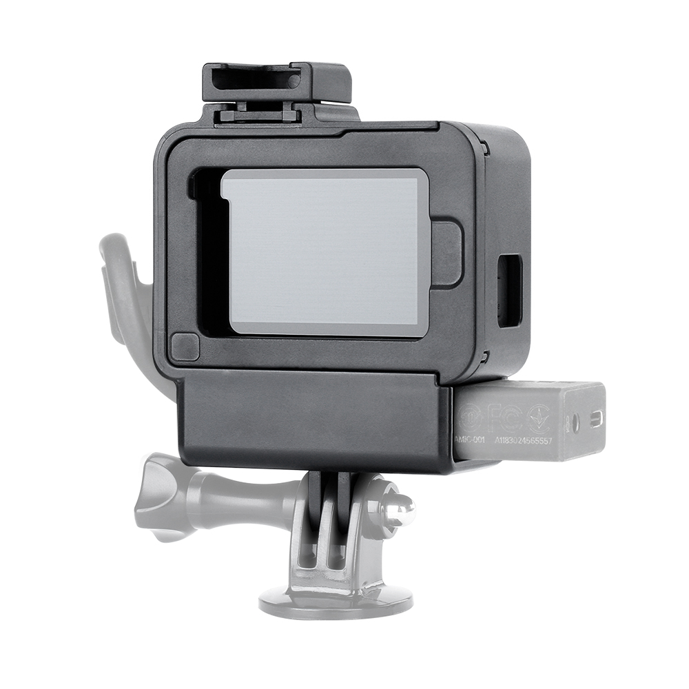 Vỏ Vlog Vỏ Máy Ảnh Hành Động Khung Lồng Vlog Với Đế Lạnh Cho GoPro Hero 7 6 5 Màu Đen Cho Micrô Ngoài & Bộ Chuyển Đổi Mic Chuyên Nghiệp 3.5Mm