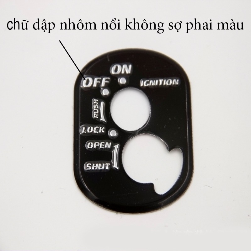 Miếng Nhôm Chụp Nắp ổ Khóa Xe Máy HONDA - Đen