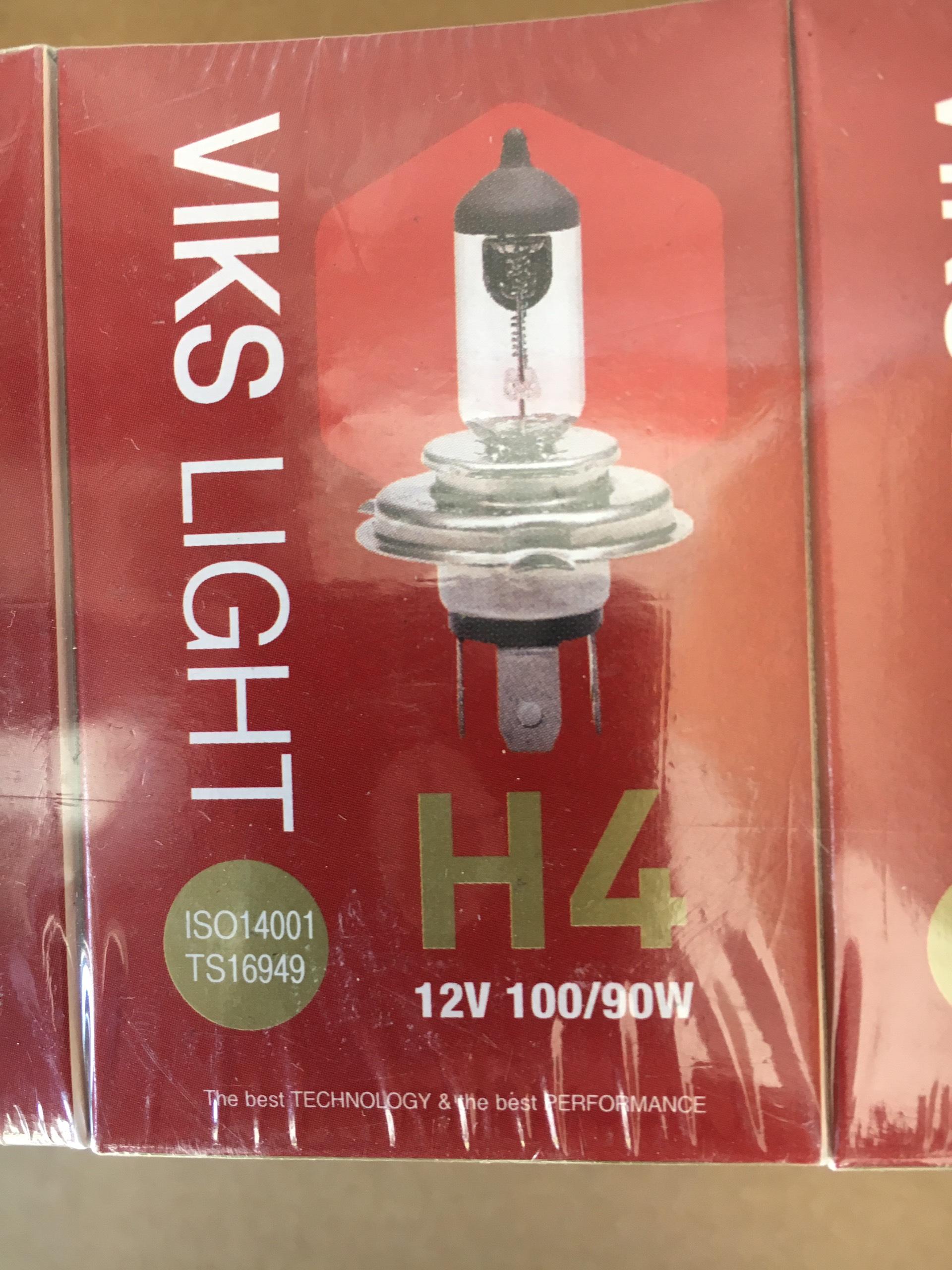 12V H4 Bóng đèn xe hơi VIKS LIGHT 100/90W