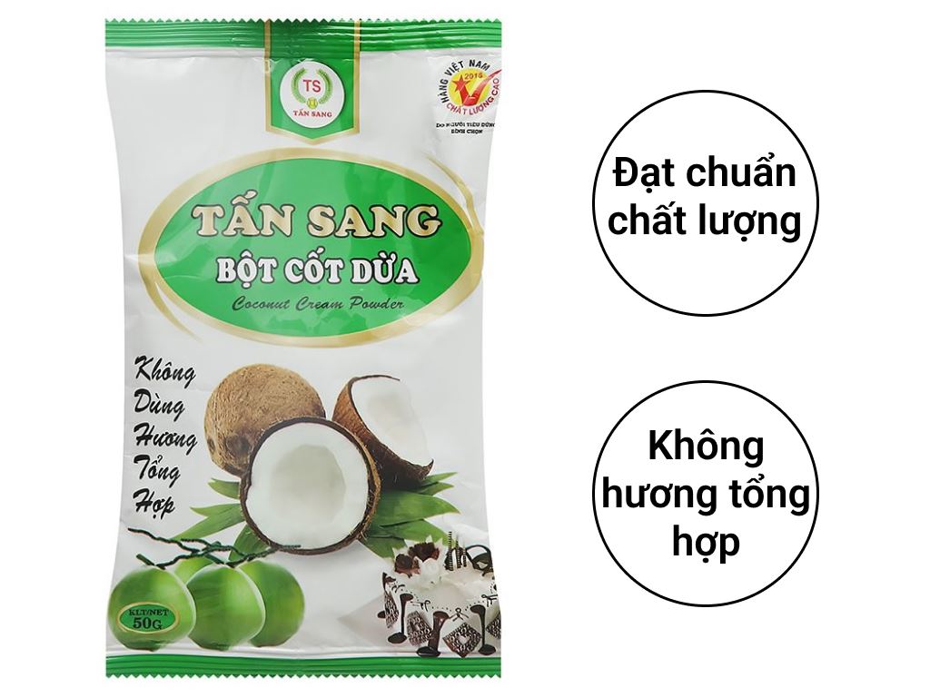 Bột cốt dừa Tấn Sang gói 50g