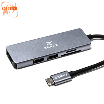 Bộ chuyển đổi Type-C Hub Zadez ZAH-515 (5 trong 1)