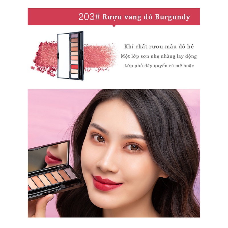 Alobon 10 color eyeshadow palette waterproof and anti-sweat-absorbent high color high quality