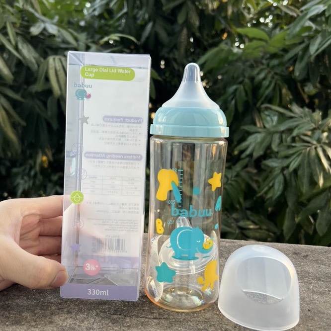 [ chọn núm S,M,L,LL] - Bình sữa cổ rộng PPSU Babuu 90ml/120ml/160ml/240ml/300ml (quà tặng hấp dẫn)