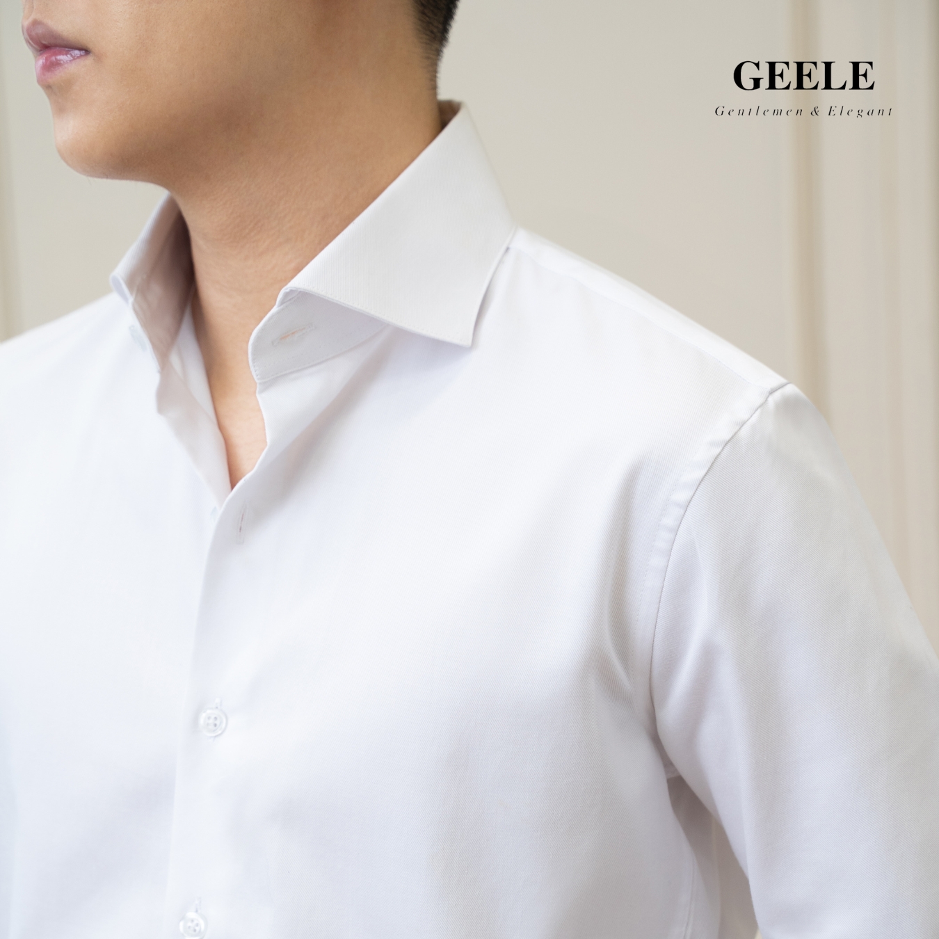Áo Sơ Mi Trắng Cổ Button Down Form Regular FIT GEELE