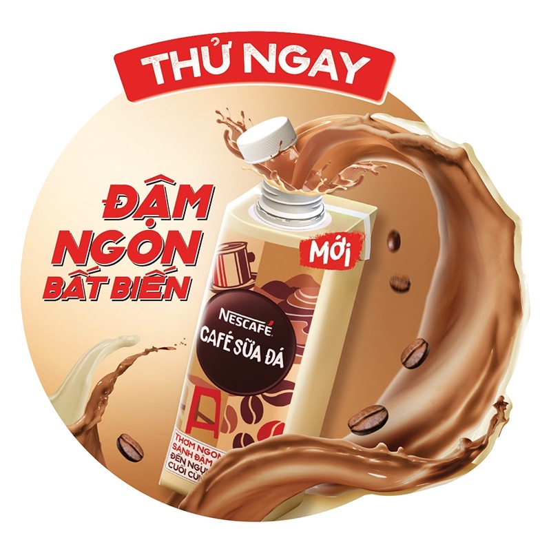 【nóng】 Cà phê uống liền Nescafe cà phê sữa đá hộp 200ml