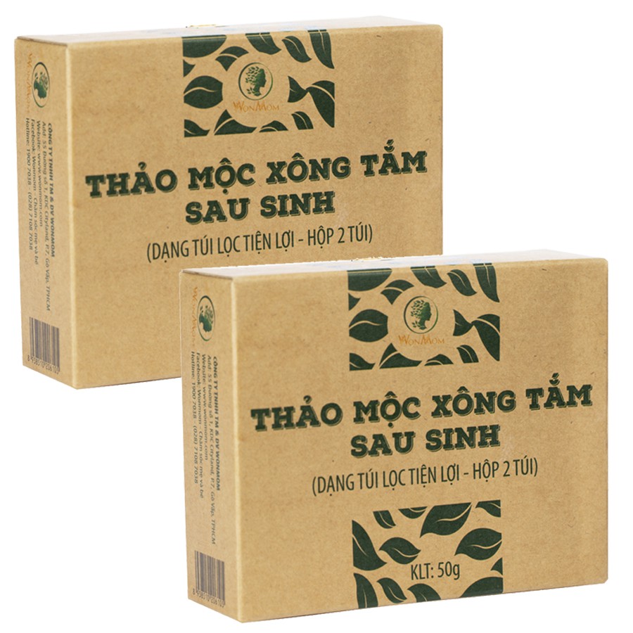 Combo 2 hộp thảo mộc xông tắm sau sinh wonmom