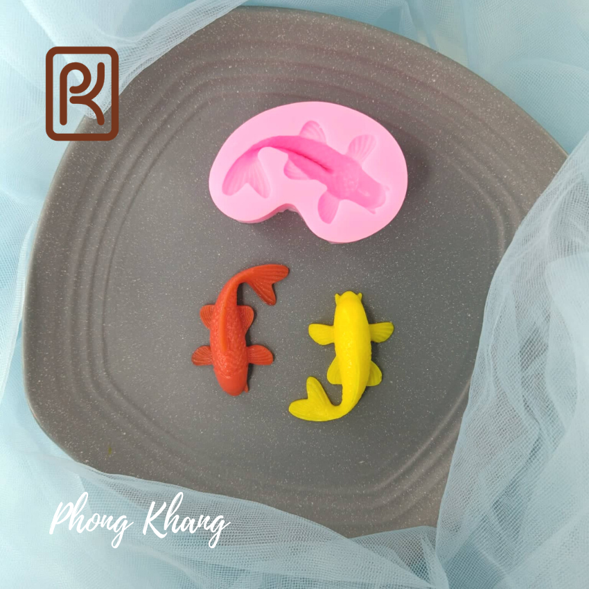 Khuôn silicon 4d Phong Khang làm rau câu cá koi
