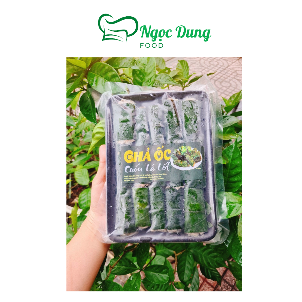 Chả ốc cuốn lá lốt y hình khay 10 cuốn