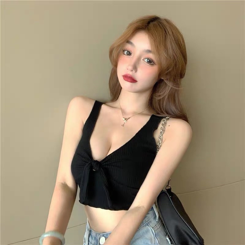 Áo croptop sát nách cột dây ngực