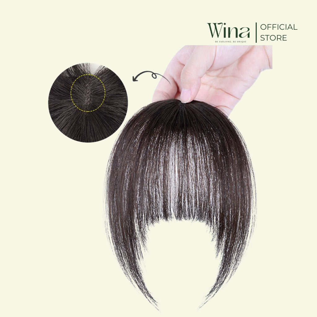 Tóc Mái Thưa Chẻ Ngôi Bằng Tóc Thật BW002 | WinaWigs