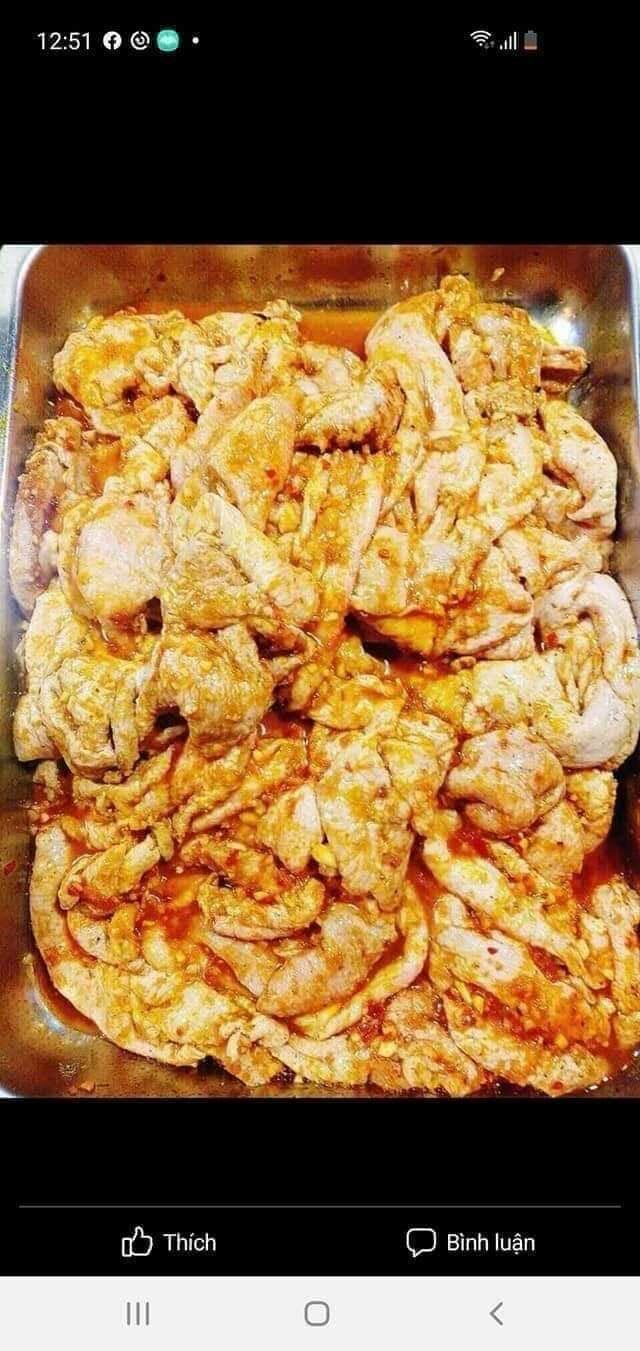 Vú heo ướp chao 500gr (giao tphcm)