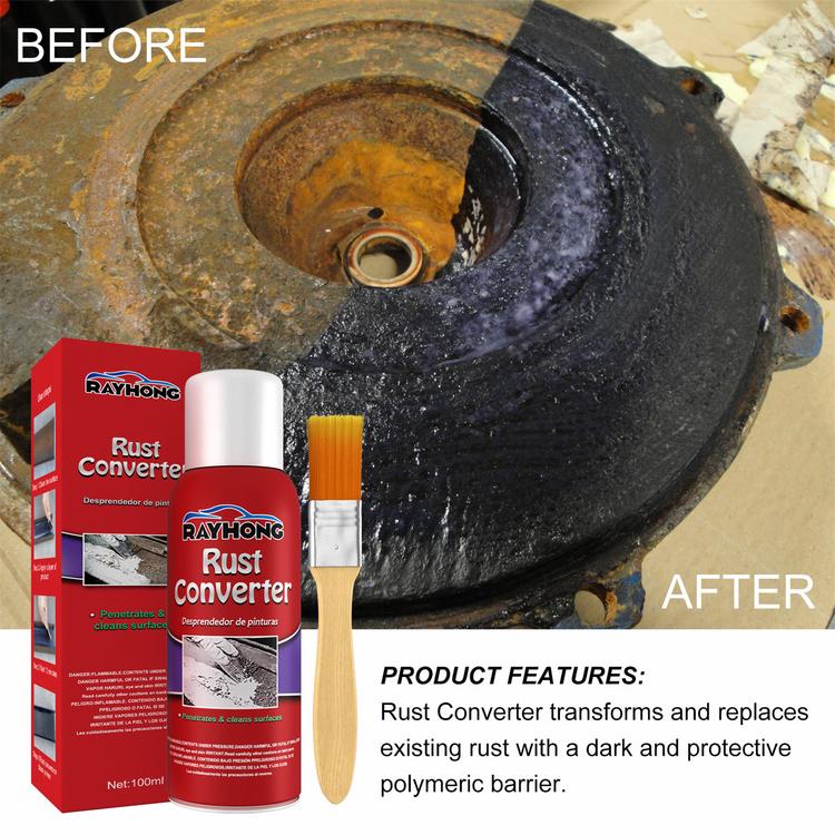 100ML Rust Converter Car Chassis Derusting Car Rust Remover with Brush Multi-Purpose Rust Remover Rust Inhibitor Derusting for Cars functional