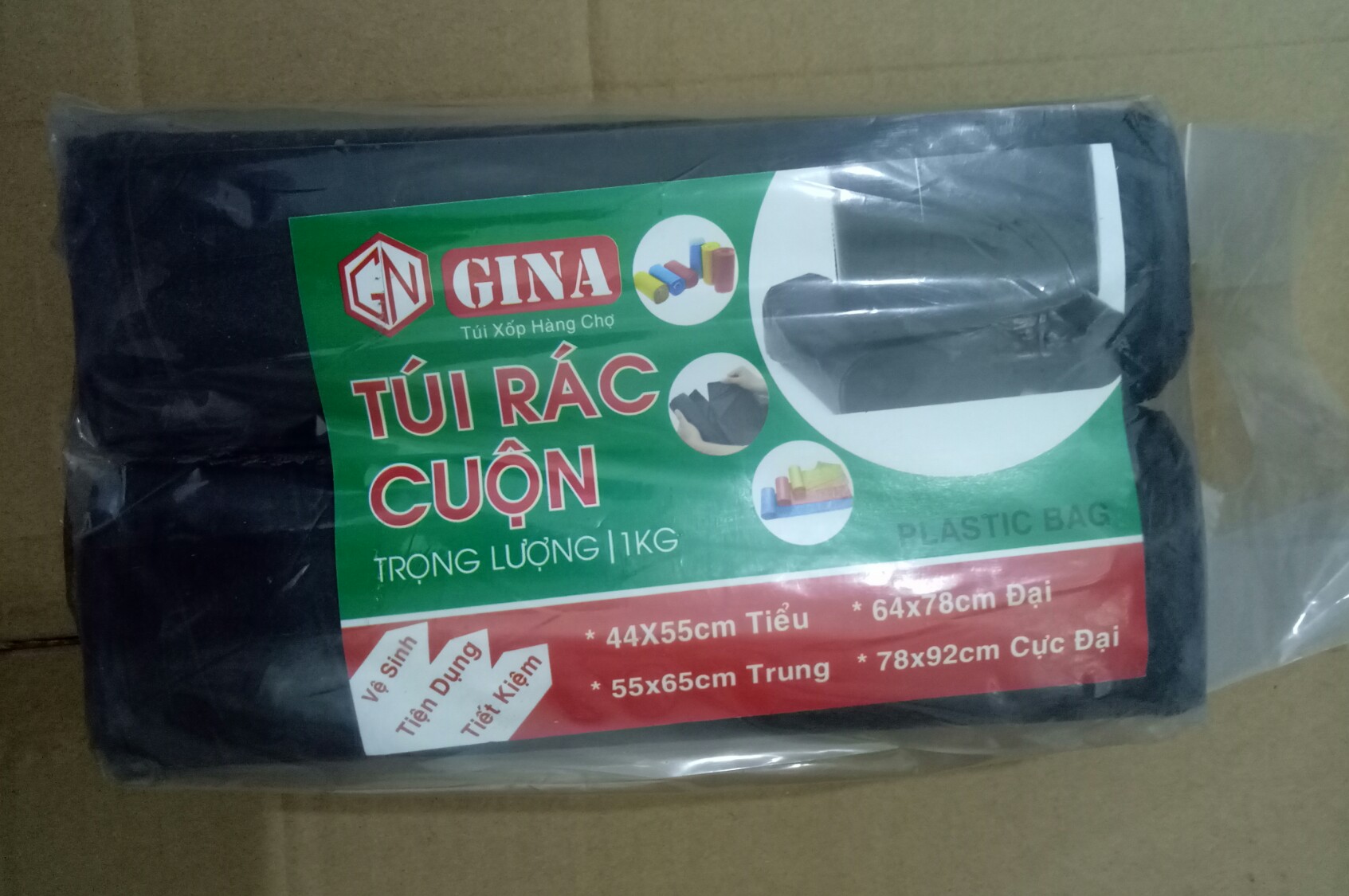 3 cuộn (1kg) túi đựng rác