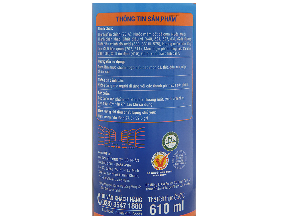 [Siêu thị WinMart] - Nước mắm cá cơm Thuận Phát chai 620ml