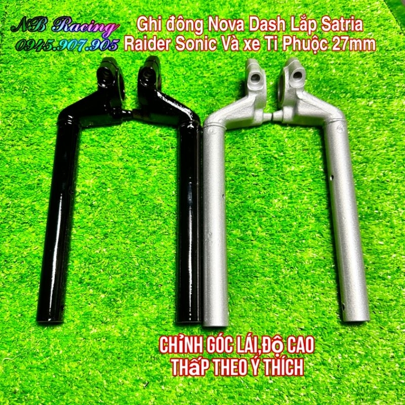 Combo Ghi Đông Nova Chảng 3 CNC Cho Satria Raider Sonic