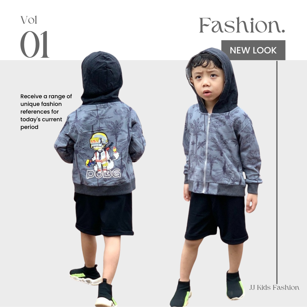 Áo khoác cho bé trai bé gái, áo khoác hoạt tiết hoạt hình khủng long dễ thương| FREESHIP MAX - JJ Kids Fashion