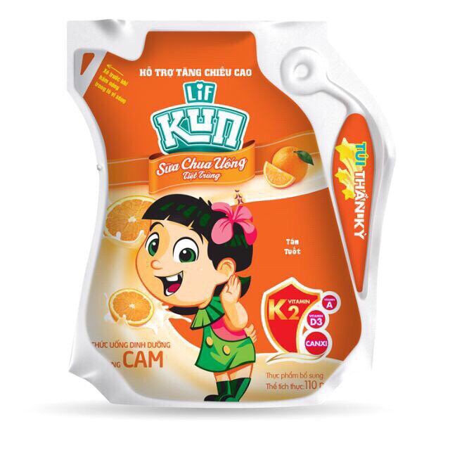 Sữa Chua Uống Kun túi 110ml Đủ Vị